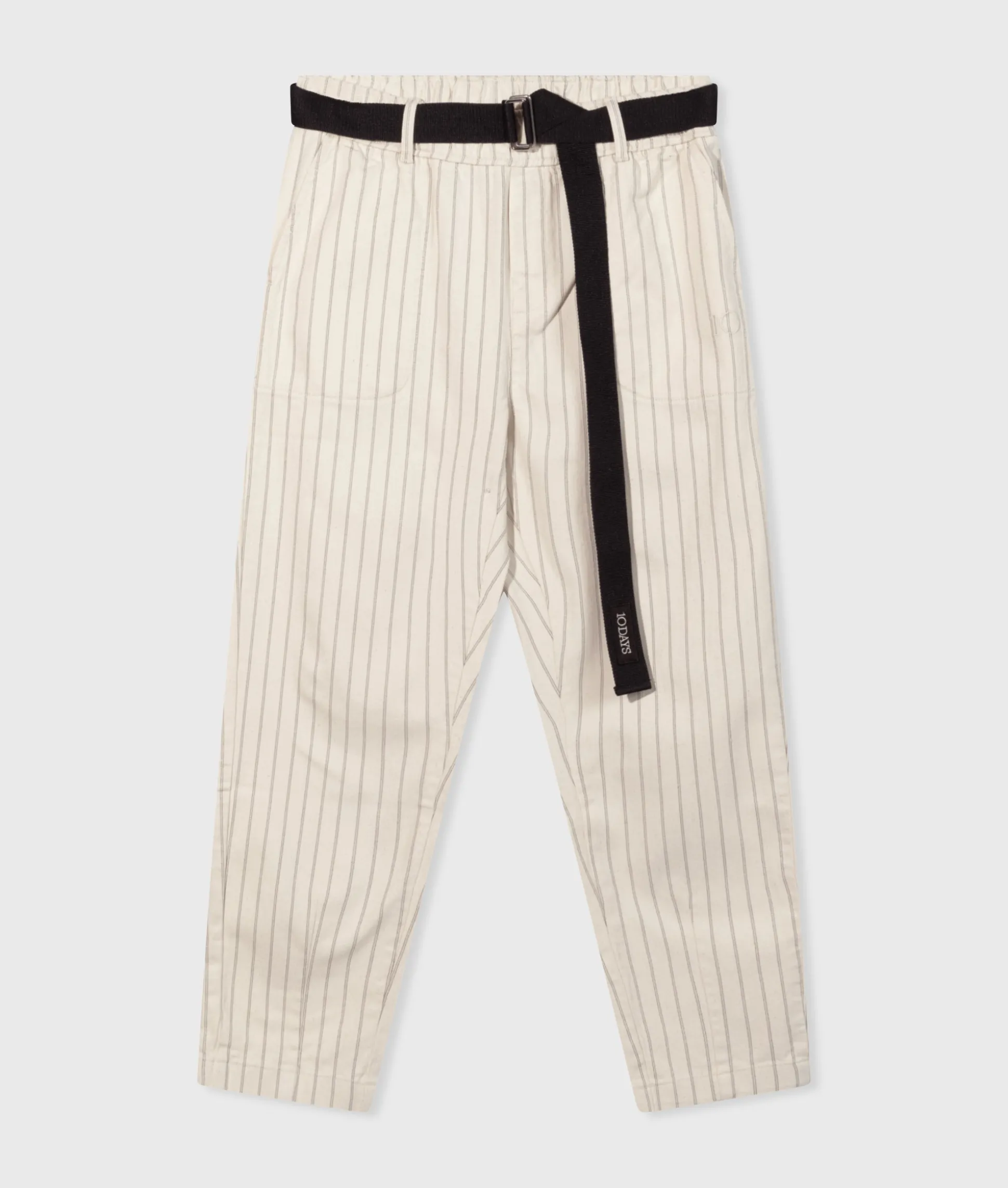 belted pants pinstripe