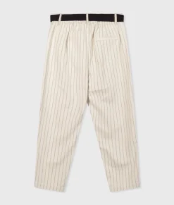 belted pants pinstripe