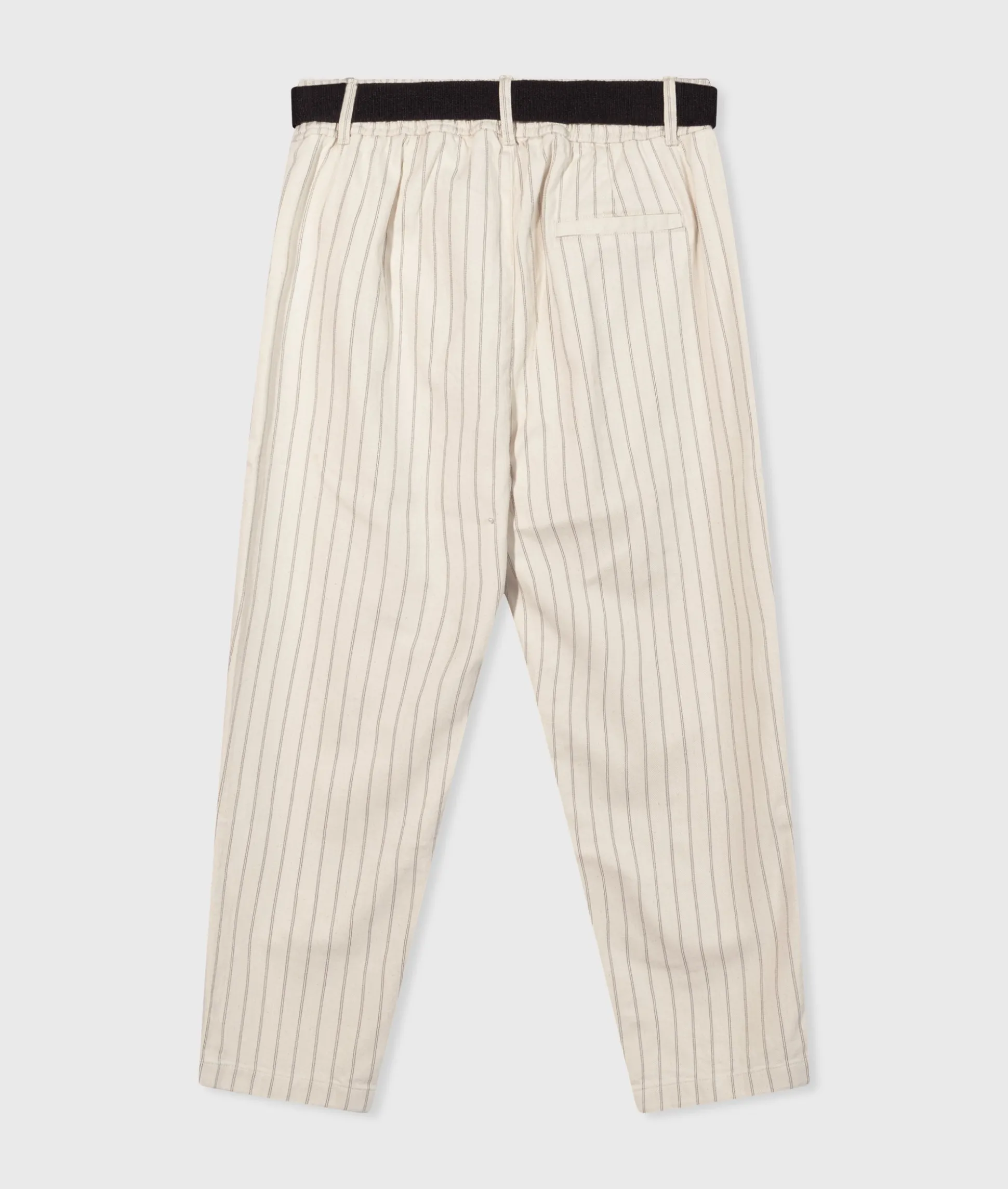 belted pants pinstripe