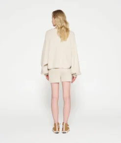 boucle knit shorts