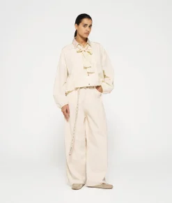 cropped smoking blouse