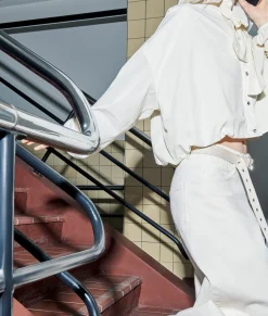 cropped smoking blouse
