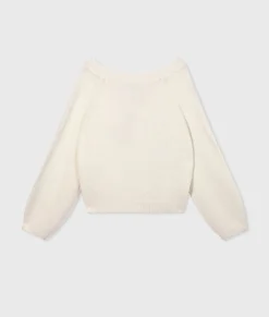 cropped v-neck sweater knit