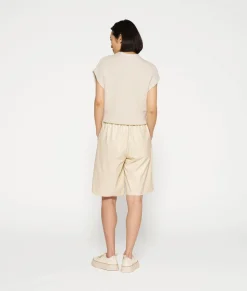short sleeve boucle top