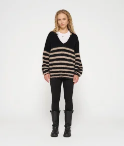soft hairy sweater stripes