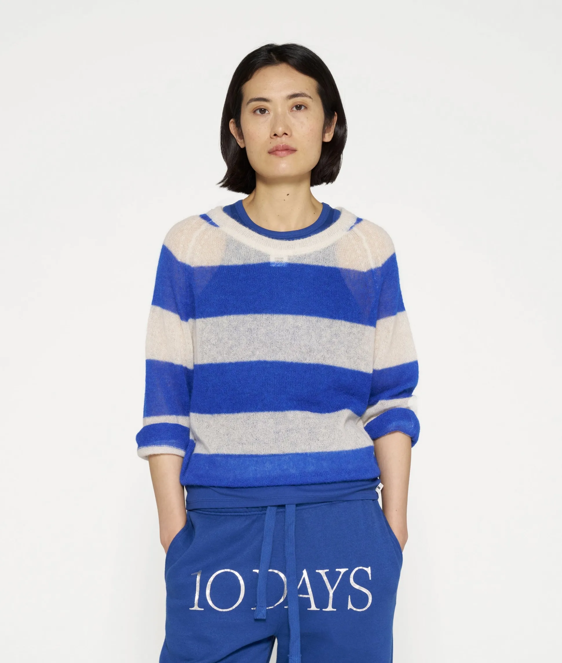thin knit sweater stripes