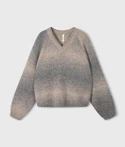 v-neck sweater gradient knit