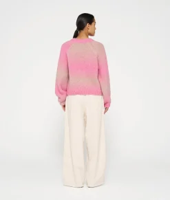 v-neck sweater gradient knit