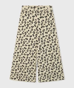 wide jogger leopard