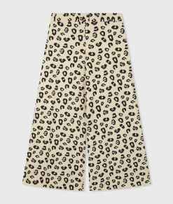wide jogger leopard