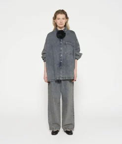 wide pants flowy denim