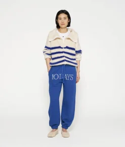 zip cardigan knit stripes